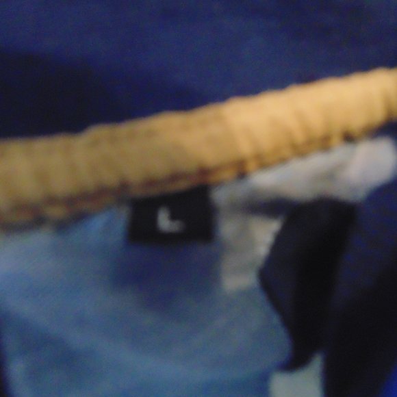 Chris Cayne 1/4 zip long sleeve sweater Large Blue/green/white Stripe - Picture 6 of 8